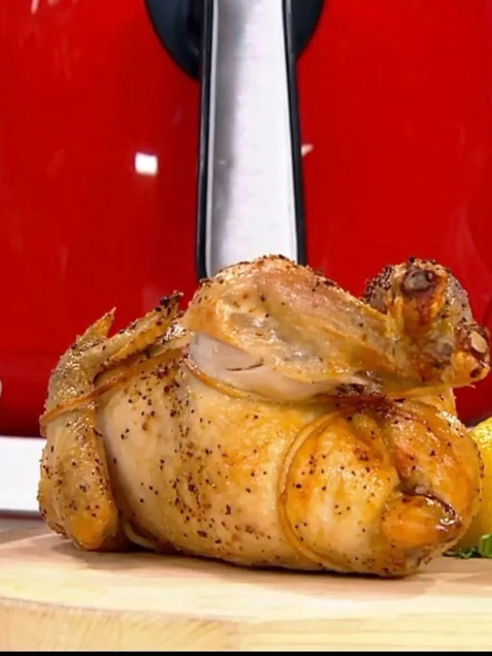 Red Digital Air Fryer with Touch Controls